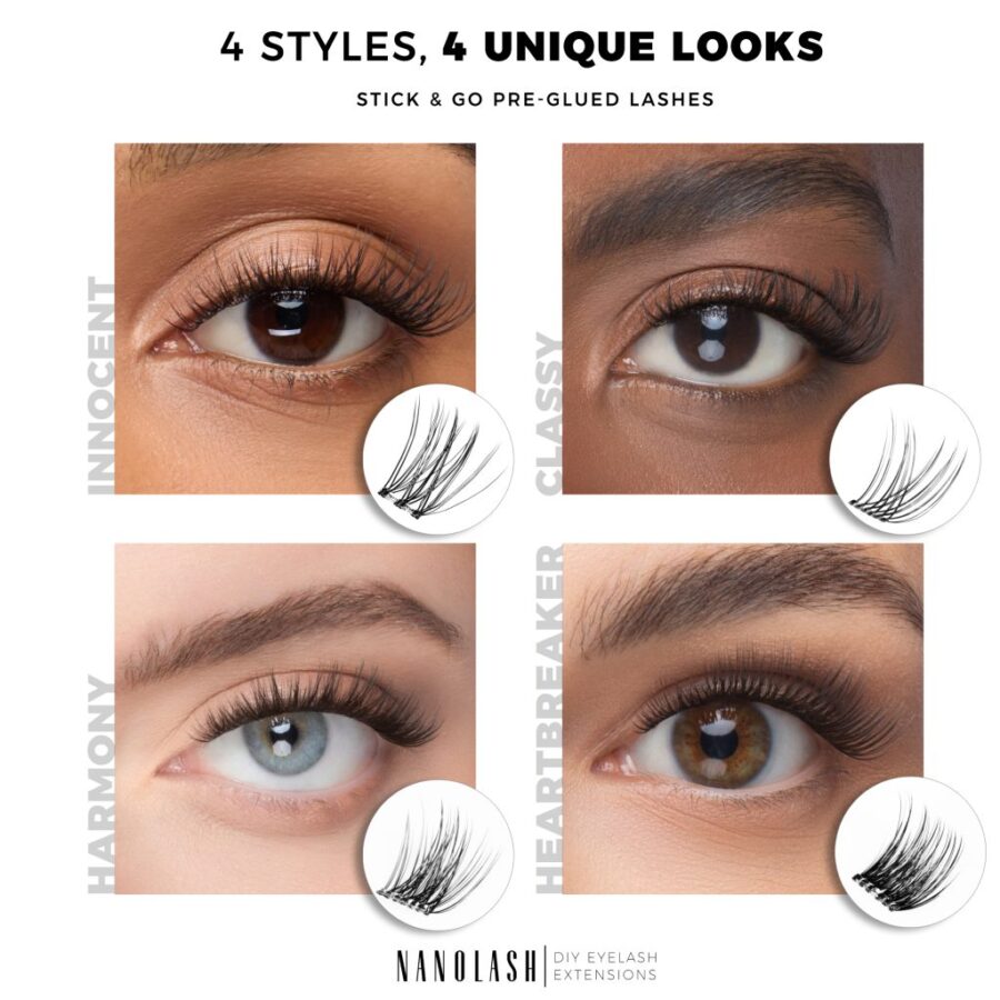 Pre-Glued Wimpernbüschel für Wimpernextensions zu Hause nanolash